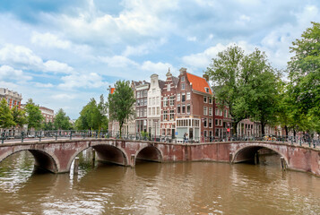 Obraz premium Canal houses of Amsterdam