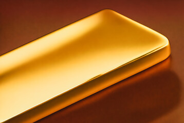 Gold bar with reflection of light