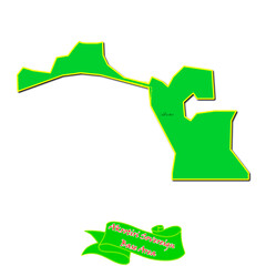 Vector map of Akrotiri Sovereign Base Area with subregions in green country name in red