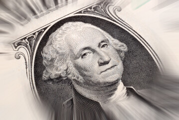 A close up of George Washington on the American Dollar