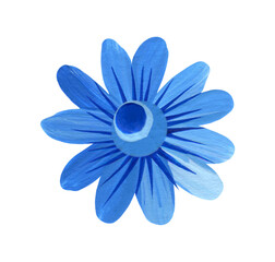 blue flower isolated on white