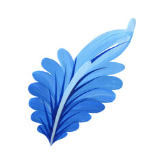 Ukrainian folk art of Petrykivka blue leaf