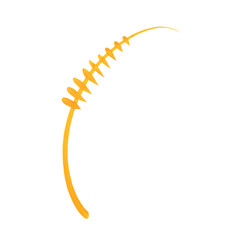 Ukrainian folk art with yellow leaf of petrykivka