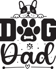 Dog dad Funny Cute Dog Svg