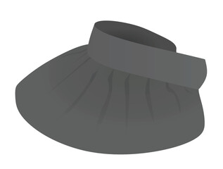Grey long visor cap. vector illustration