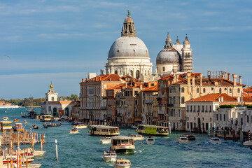 Obraz na płótnie Canvas Santa Maria della Salute cathedral and Grand canal, Venice, Italy