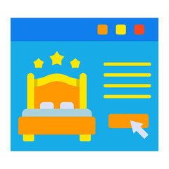 Online Reservation Flat Icon