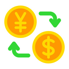 Currency Exchange Flat Icon