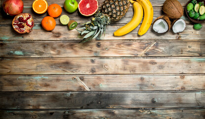 Healthy food. Ripe organic fruit.