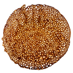 Pancake texture on white background