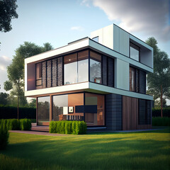 A modern house architecture - generative ai