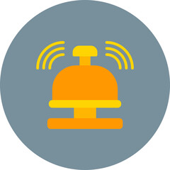 Reception Bell Multicolor Circle Flat Icon