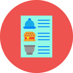 Menu Multicolor Circle Flat Icon