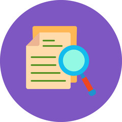 Audit Multicolor Circle Flat Icon