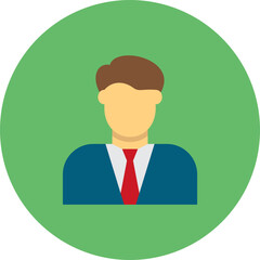 Accountant Multicolor Circle Flat Icon