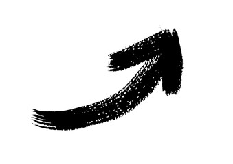 矢印の手描きイラスト素材　白黒,モノクロ,単色