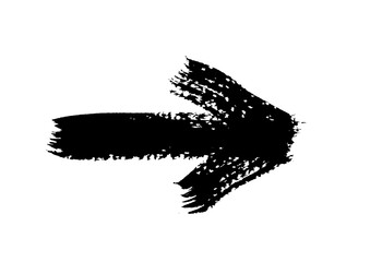 矢印の手描きイラスト素材　白黒,モノクロ,単色