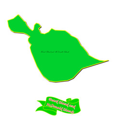 Vector map of Heard Island and McDonald Islands with subregions in green country name in red