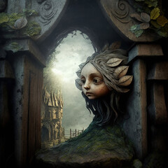 woman in the casttle