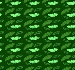 Seamless Pattern Banana Leaf Vector Design, background banana leaf pattern design vector