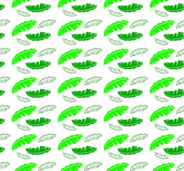 Seamless Pattern Banana Leaf Vector Design, background banana leaf pattern design vector