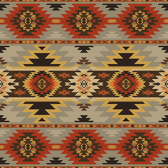 Native American Southwest seamless pattern. Ethnic Geometric design wallpaper, fabric, cover, textile, rug, blanket.