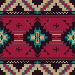Ethnic seamless pattern. Native Southwest American, Indian, Aztec textiles. Navajo print.