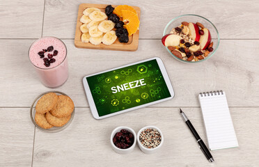 Healthy Tablet Pc compostion, immune system boost concept