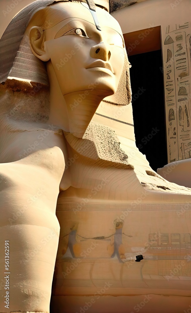 Wall mural statue of the sphinx