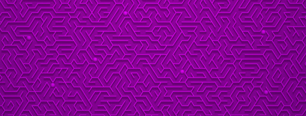 Abstract background with maze pattern in various shades of purple colors