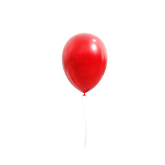 red balloon isolated on white, 3d rendering of red balloon PNG isolated - obrazy, fototapety, plakaty