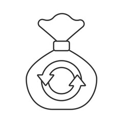 Money savings  vector icon. Line sign for mobile concept and web design. Symbol, logo illustration. Vector graphics