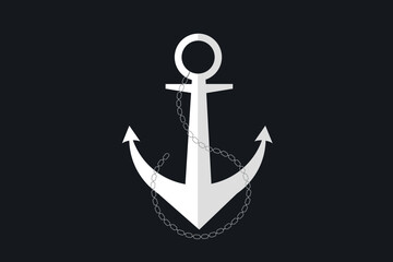 anchor ship yacht vector icon marine background