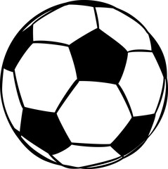 Fototapeta premium Big soccer ball in white and black colors