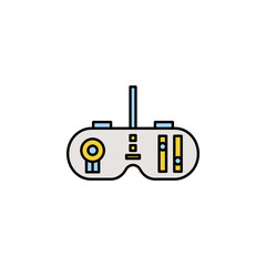 Robotics controller outline icon. Signs and symbols can be used for web, logo, mobile app, UI, UX on white background