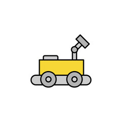 Robotics fighter outline icon. Signs and symbols can be used for web, logo, mobile app, UI, UX on white background