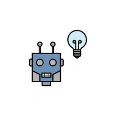 Robotics machine outline icon. Signs and symbols can be used for web, logo, mobile app, UI, UX on white background