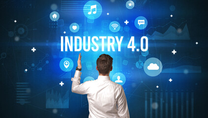 Rear view of a businessman