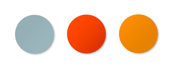 Sticker vector color paper. Round empty andhesive tag.   Colorful blank sticky circle..Vector illustration.