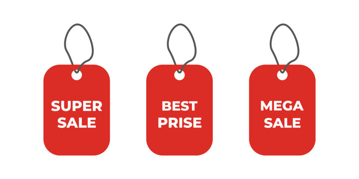 Set of sale tags and labels.Super  sale, best prise , discount. Vector illustration. Sale icon on white backgraund. Vector 10 eps