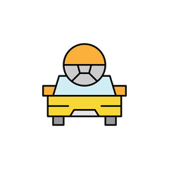 Robotics car robot outline icon. Signs and symbols can be used for web, logo, mobile app, UI, UX on white background