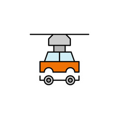 Robotics robot car outline icon. Signs and symbols can be used for web, logo, mobile app, UI, UX on white background