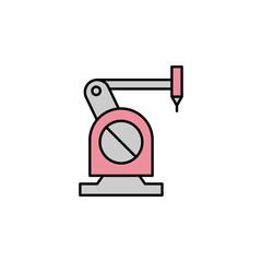 Robotics robot outline icon. Signs and symbols can be used for web, logo, mobile app, UI, UX on white background