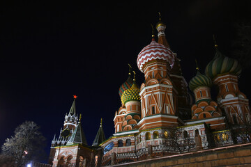 Fototapeta premium St. Basil Cathedral, Red Square, Moscow, Russia. 