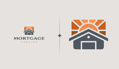 Residence Monoline Logo Template. Universal creative premium symbol. Vector illustration