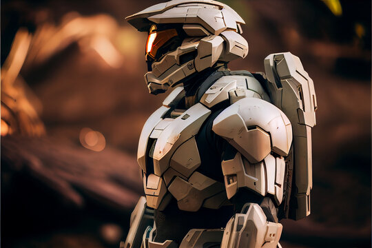 future space suit, astronaut, futuristic robot, robotic cyborg, artificial intelligence. Generative AI