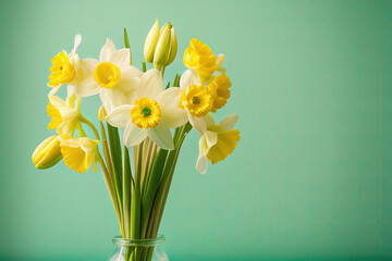 daffodils in jar, Generative AI