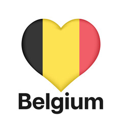 Heart banner, flag of Belgium
