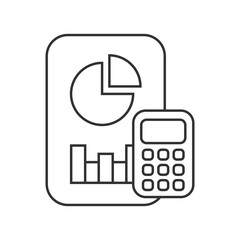 Accounting vector icon. Line sign for mobile concept and web design. Symbol, logo illustration. Vector graphics