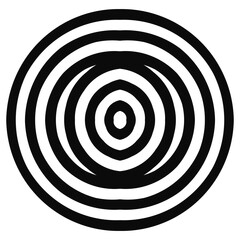 Black circle vector design with lines
